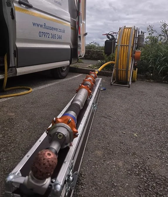 Trenchless relining liner reel prepared on site for a no-dig repair